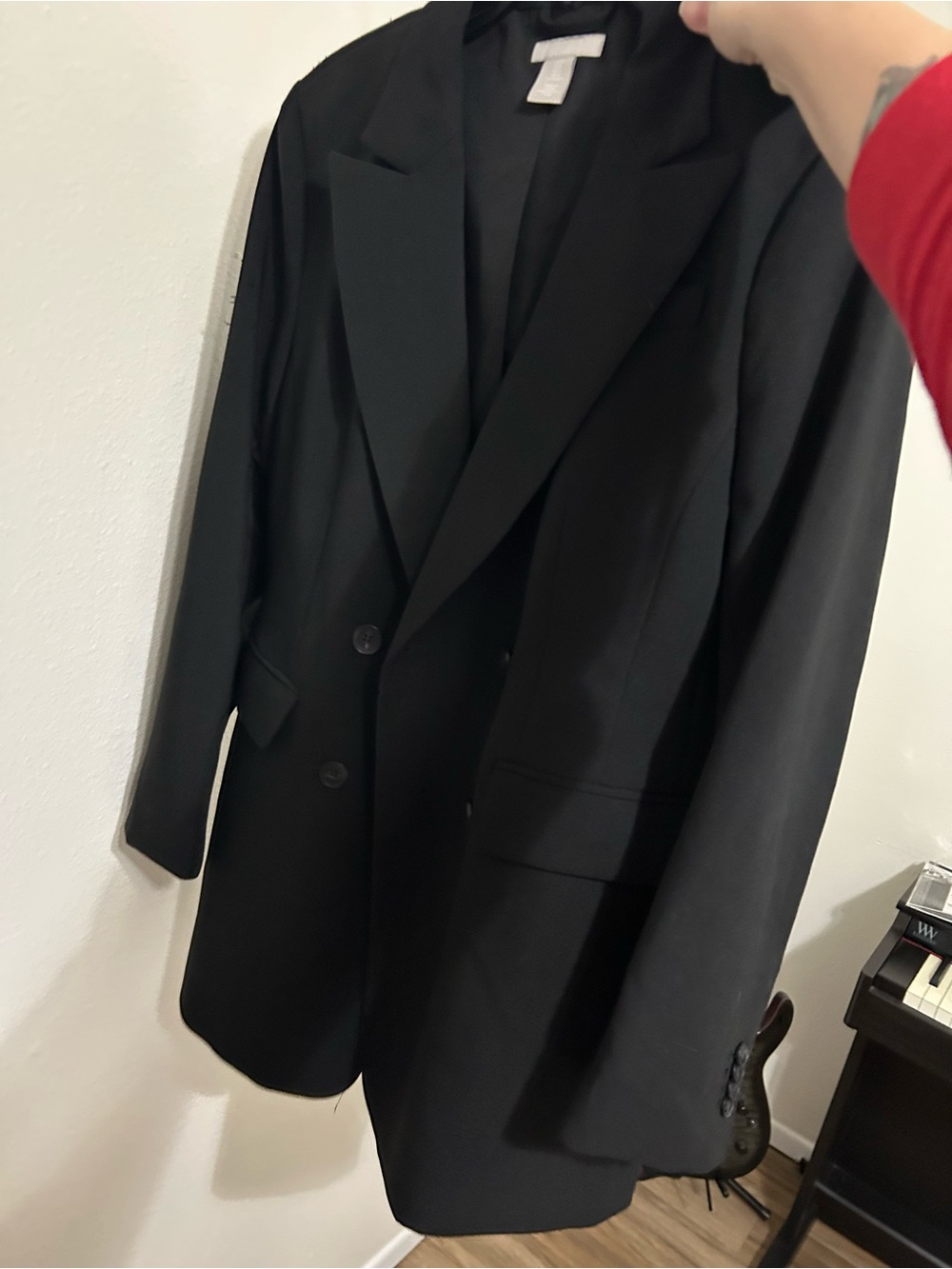 H&M Black Women's Blazer with Extra Button